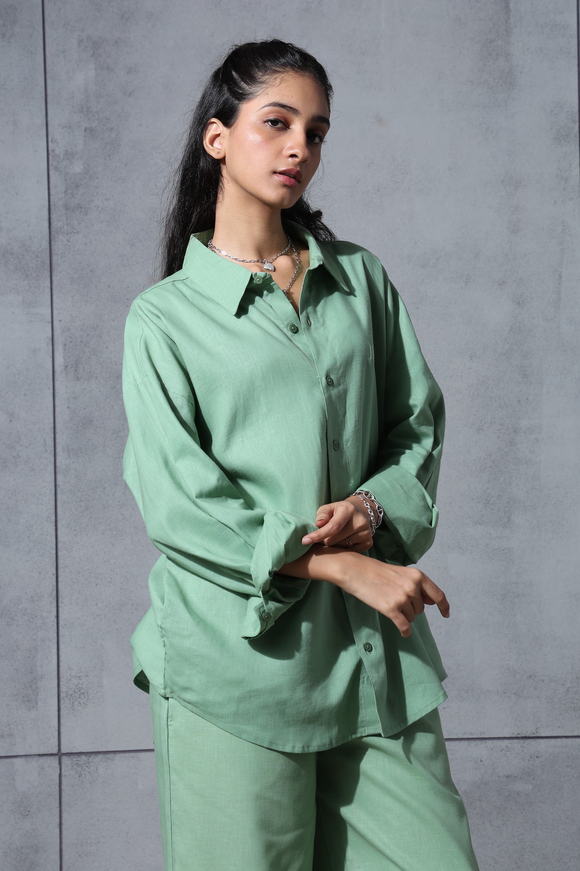 Matcha Mist Linen Co-Ord Set