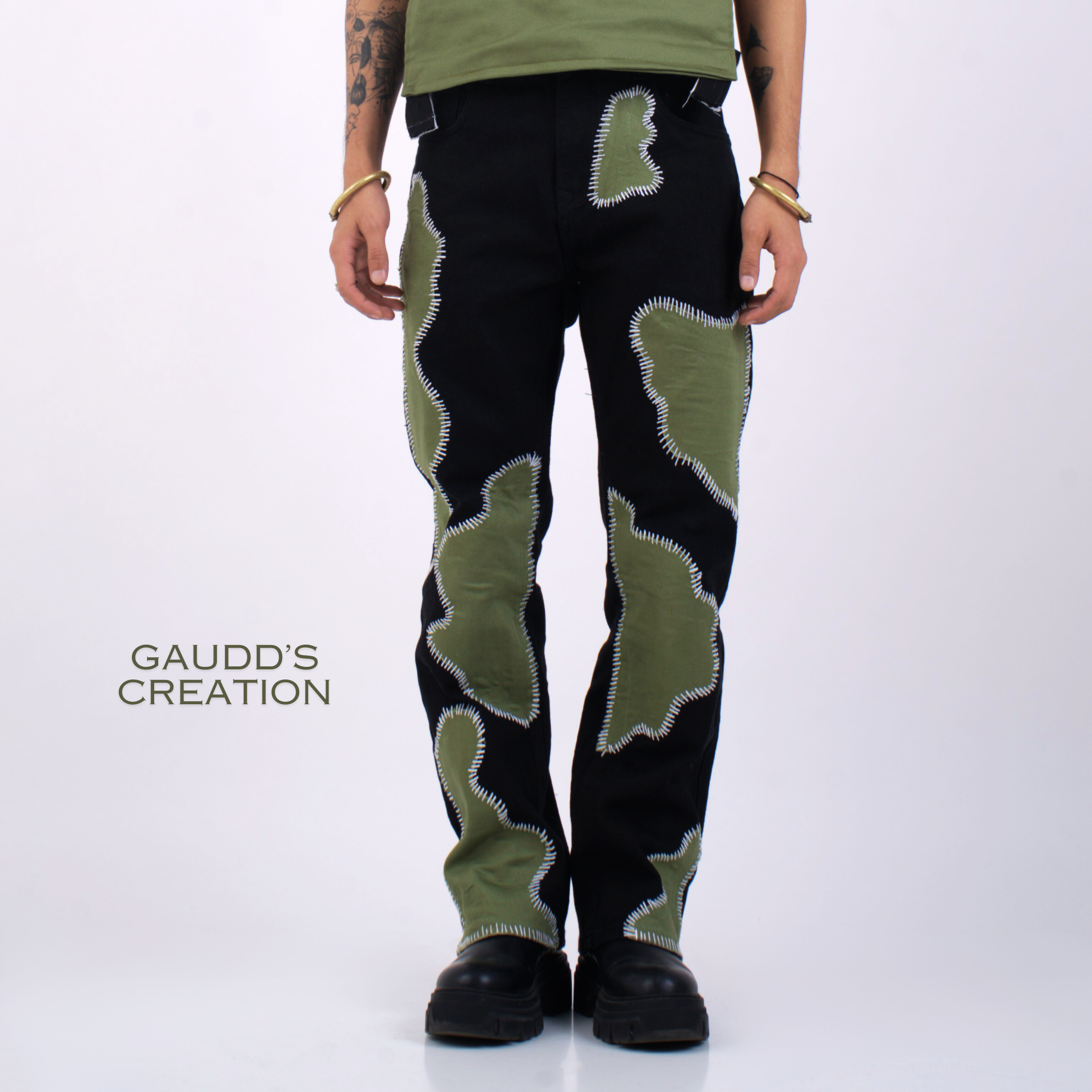 SlimyBaby Hand Patchworked Denim