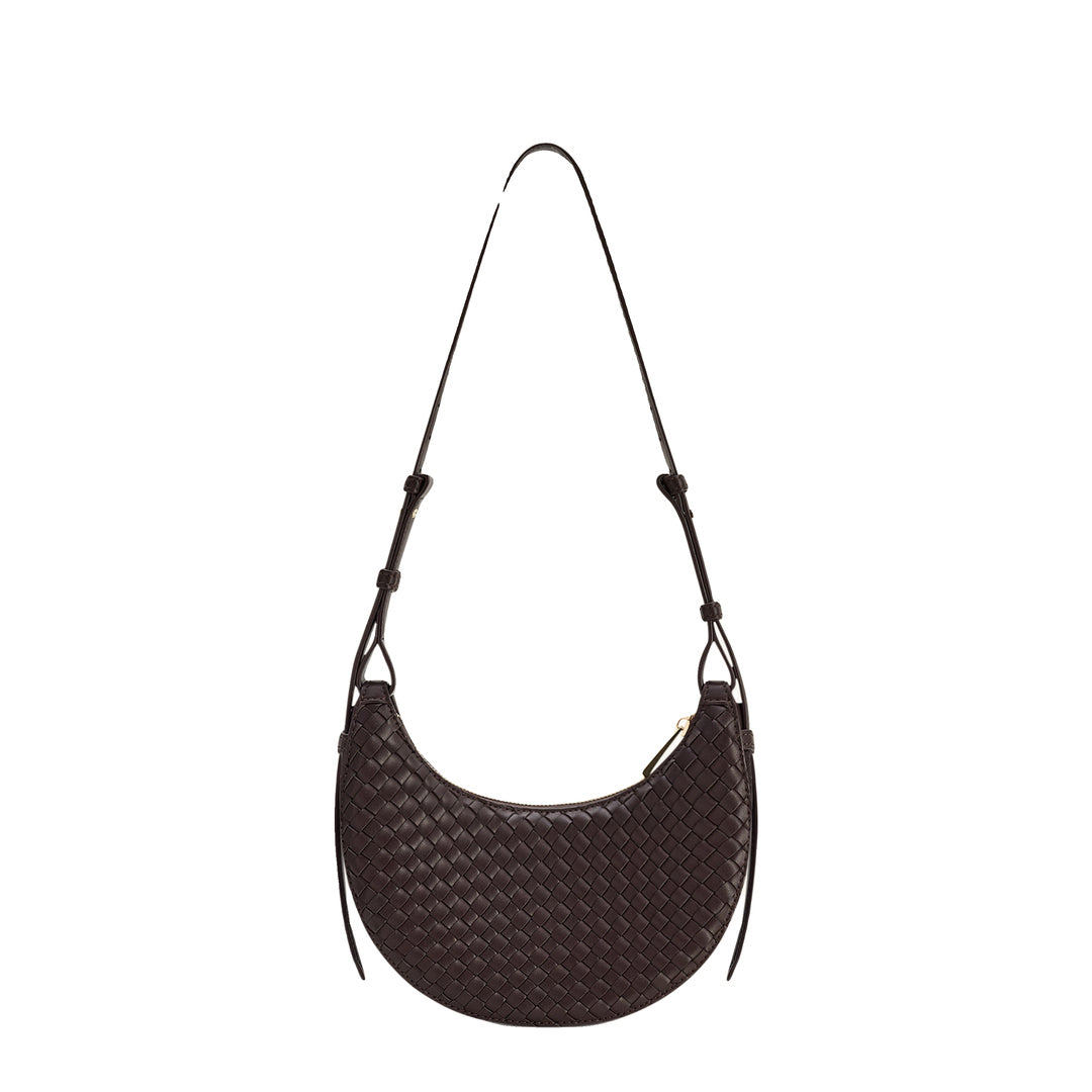 JW PEI Sharon Woven Crossbody Bag - Coffee Brown
