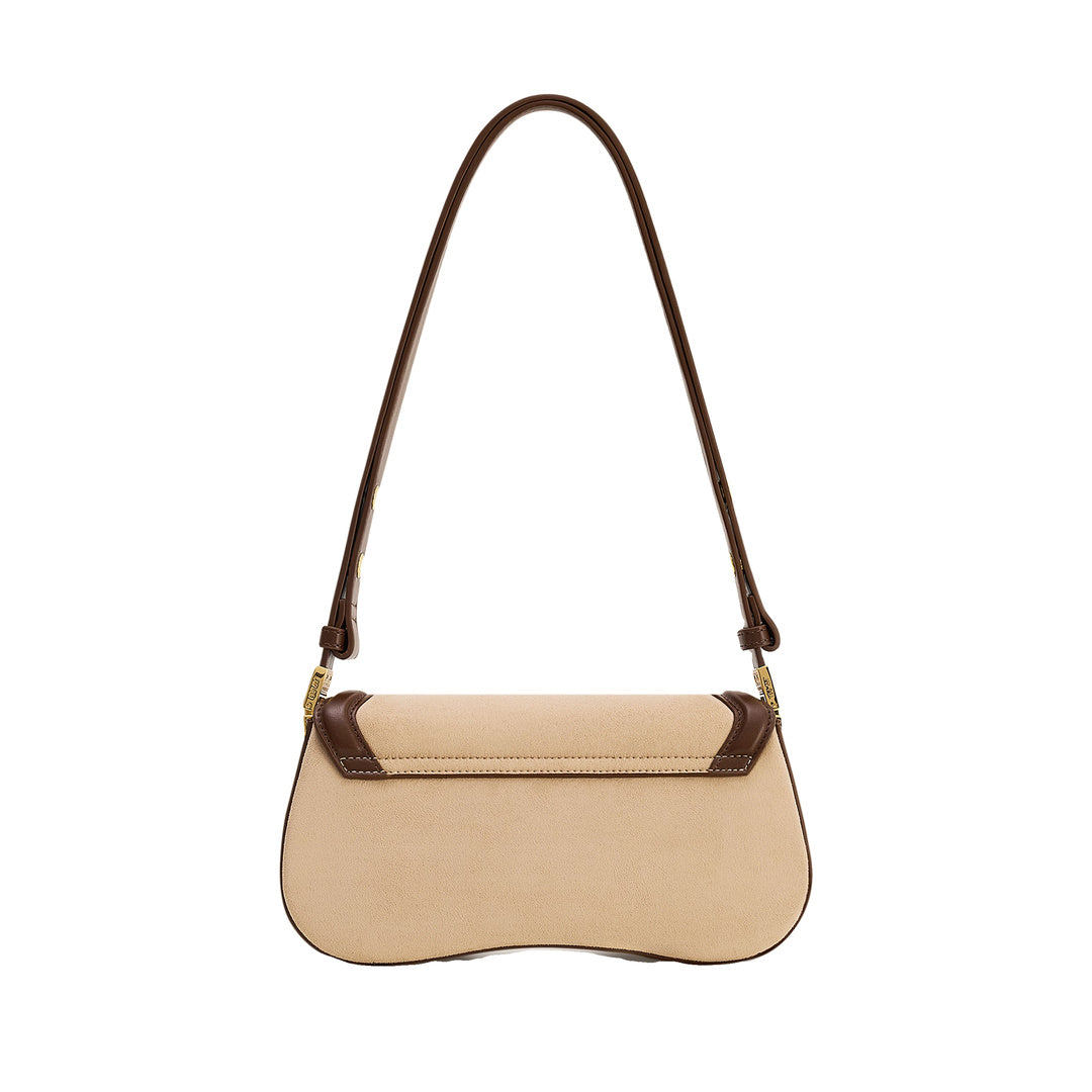 JW PEI Joy Faux Suede Shoulder Bag - Khaki Brown