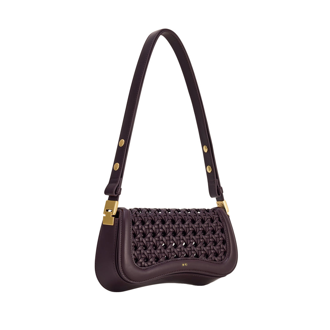 JW PEI Joy Woven Shoulder Bag - Dark Red