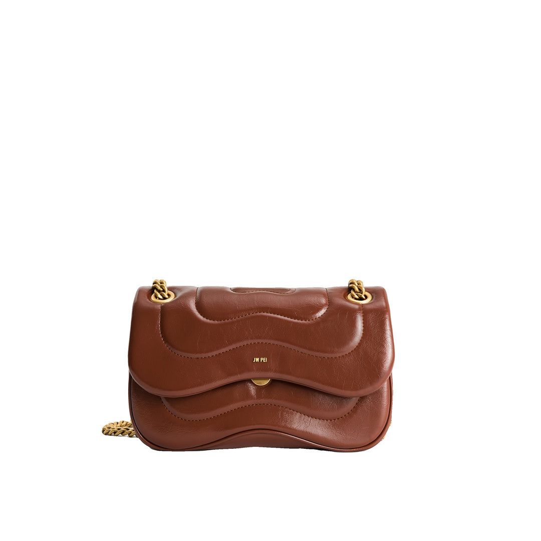JW PEI Tina Quilted Chain Crossbody - Brown