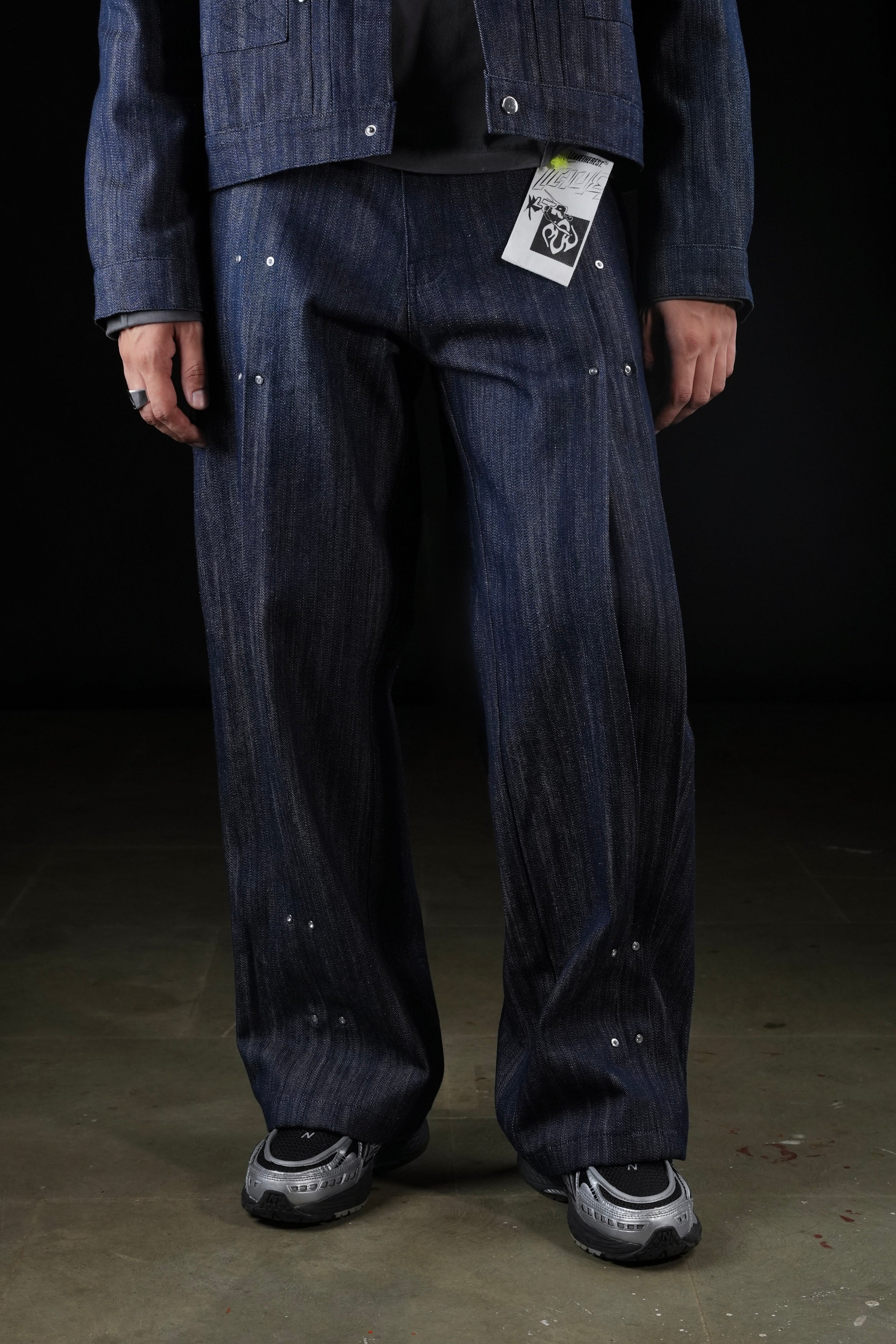 Pleated Slub Jeans- Indigo - MTM