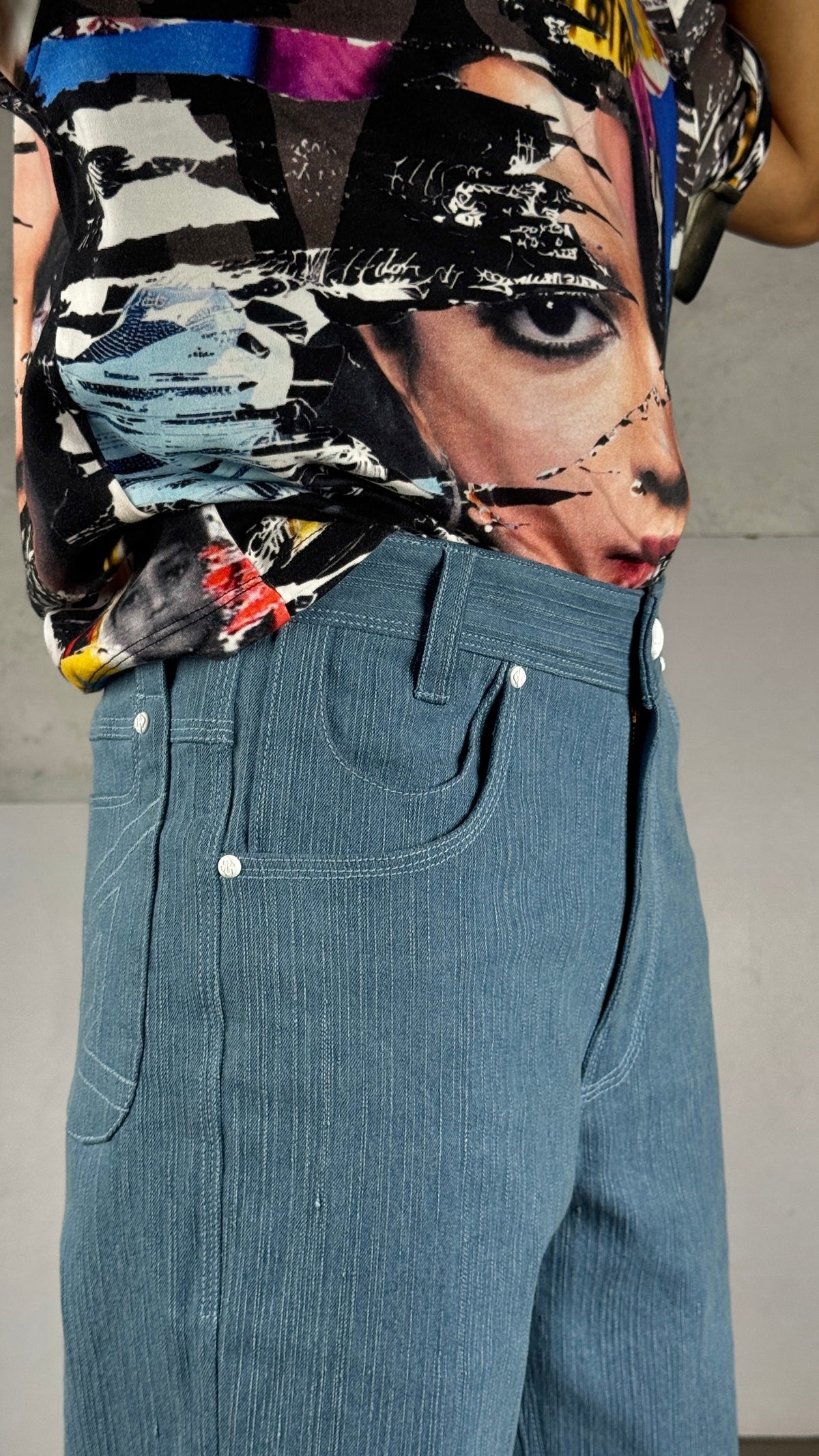 Raw Mid sky jeans masti flared pharrel - RTW