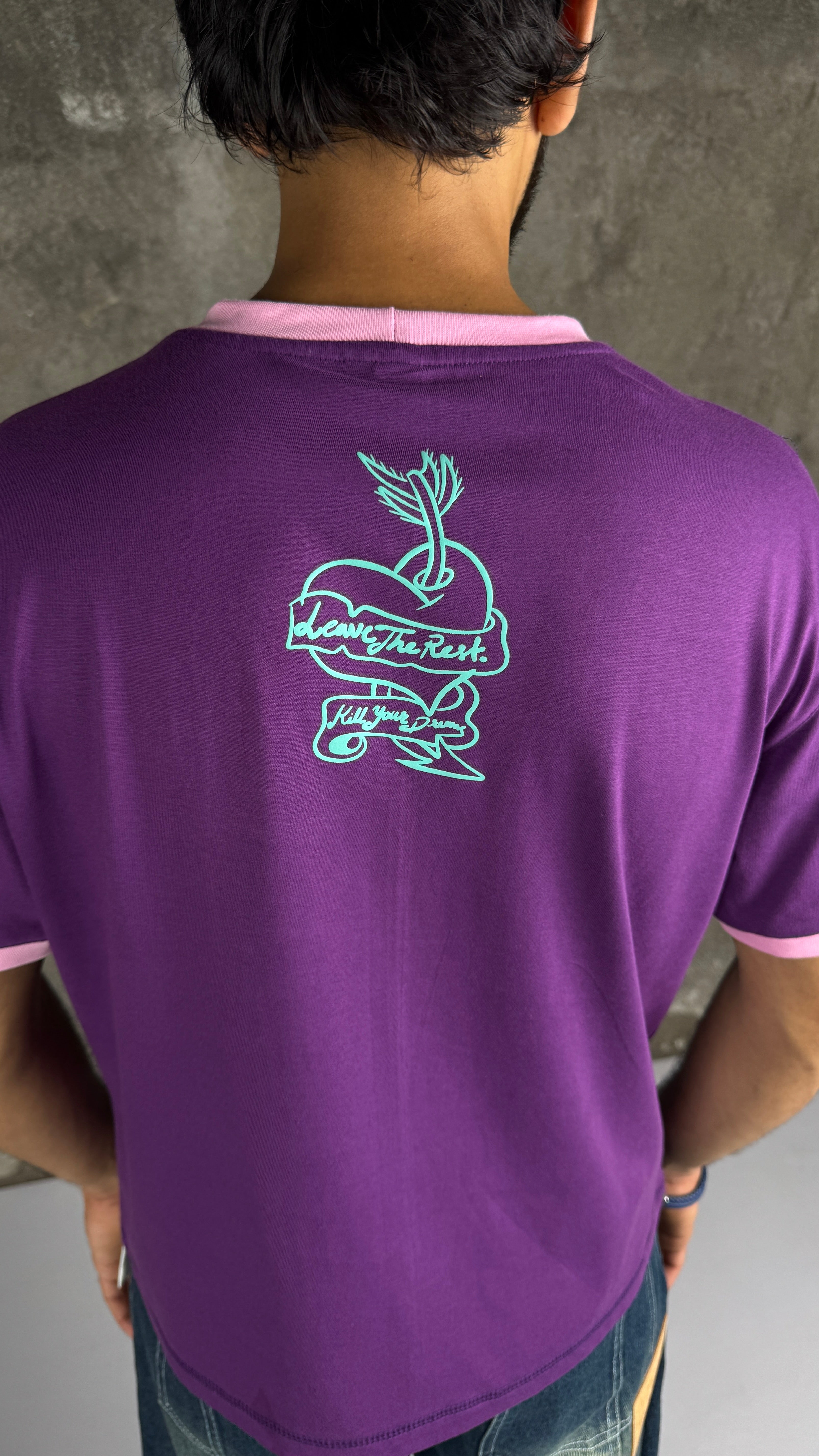 Charitraheen Baby Tee- Purple