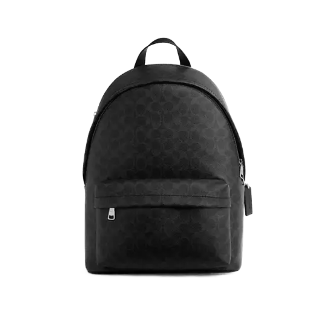 Coach Taylor Backpack In Signature Canvas Silver Black
