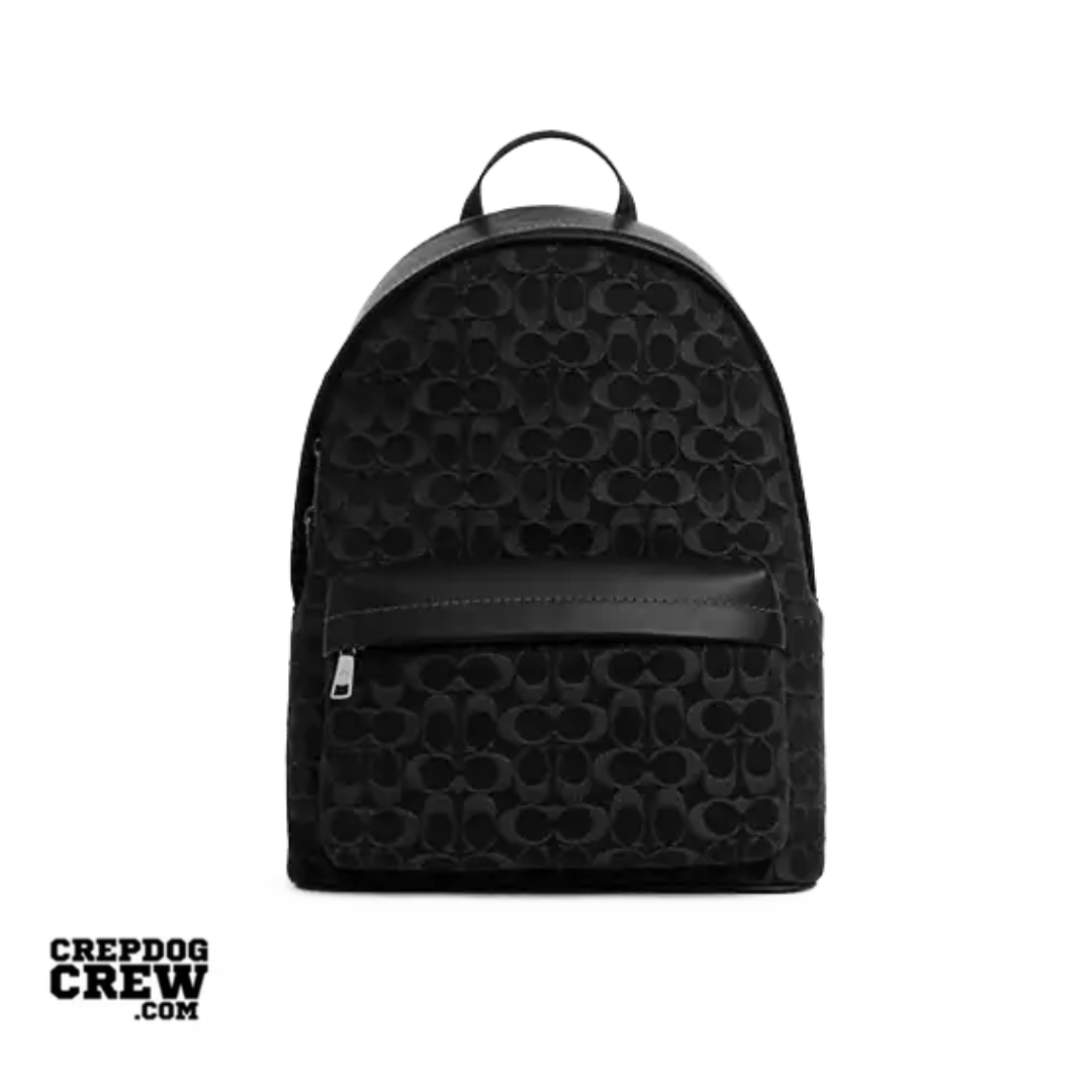 Coach Taylor Backpack In Signature Denim Silver Black