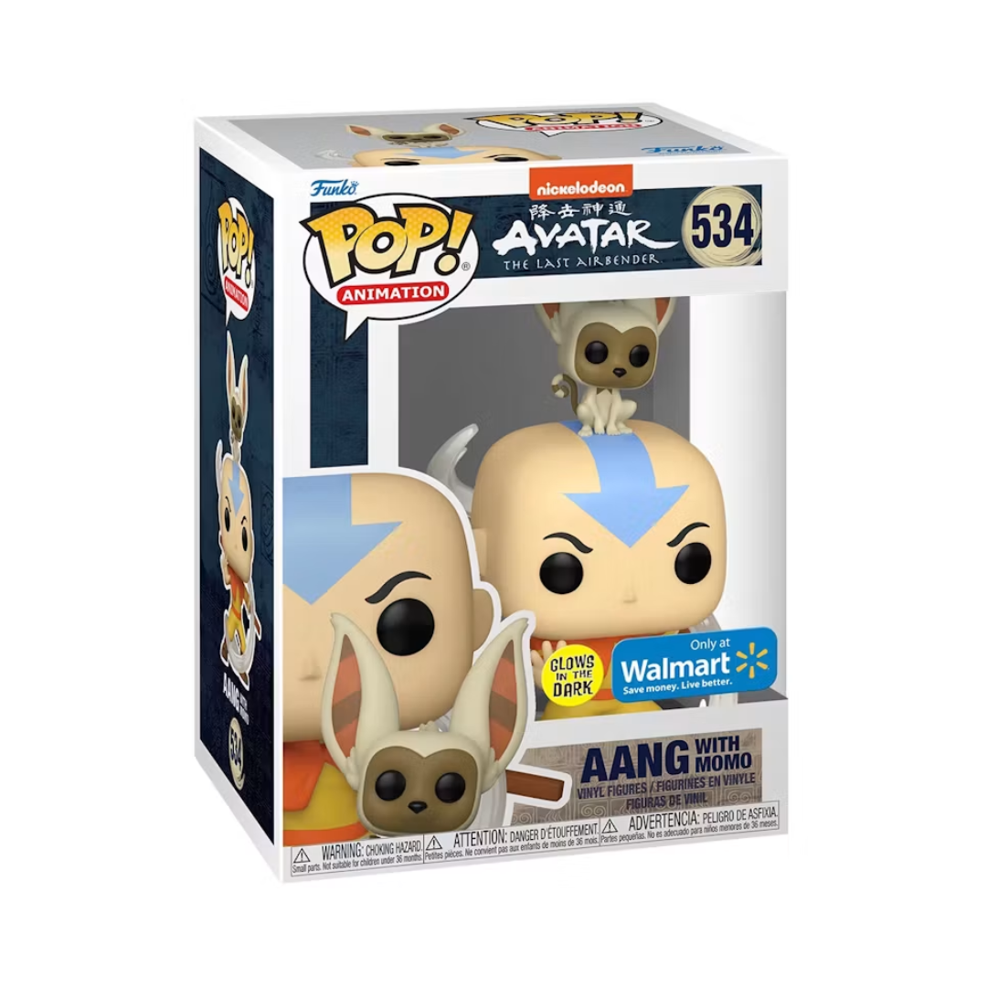 Funko Pop! Animation Avatar the Last Airbender Aang with Momo #534