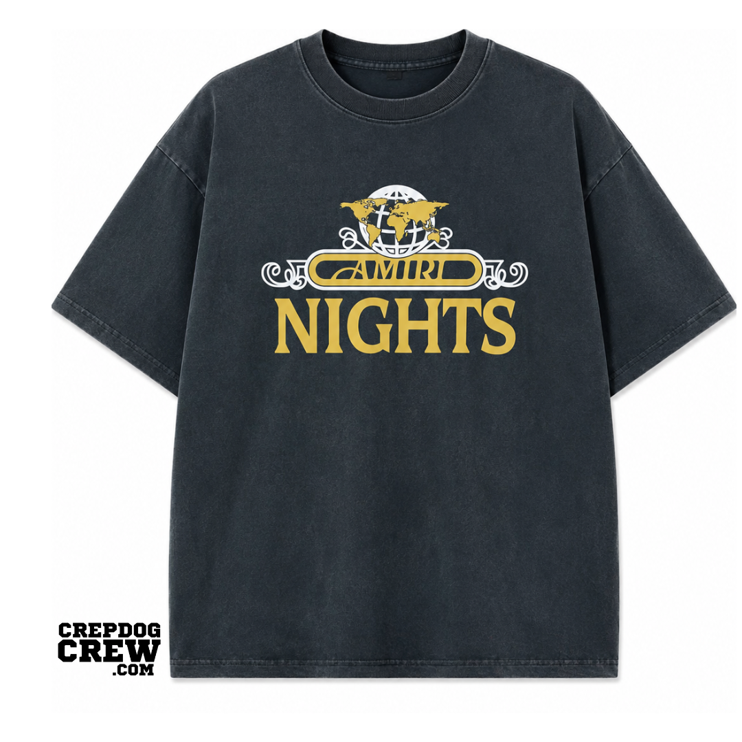 AMIRI NIGHTS OVERSIZED Tee BLACK
