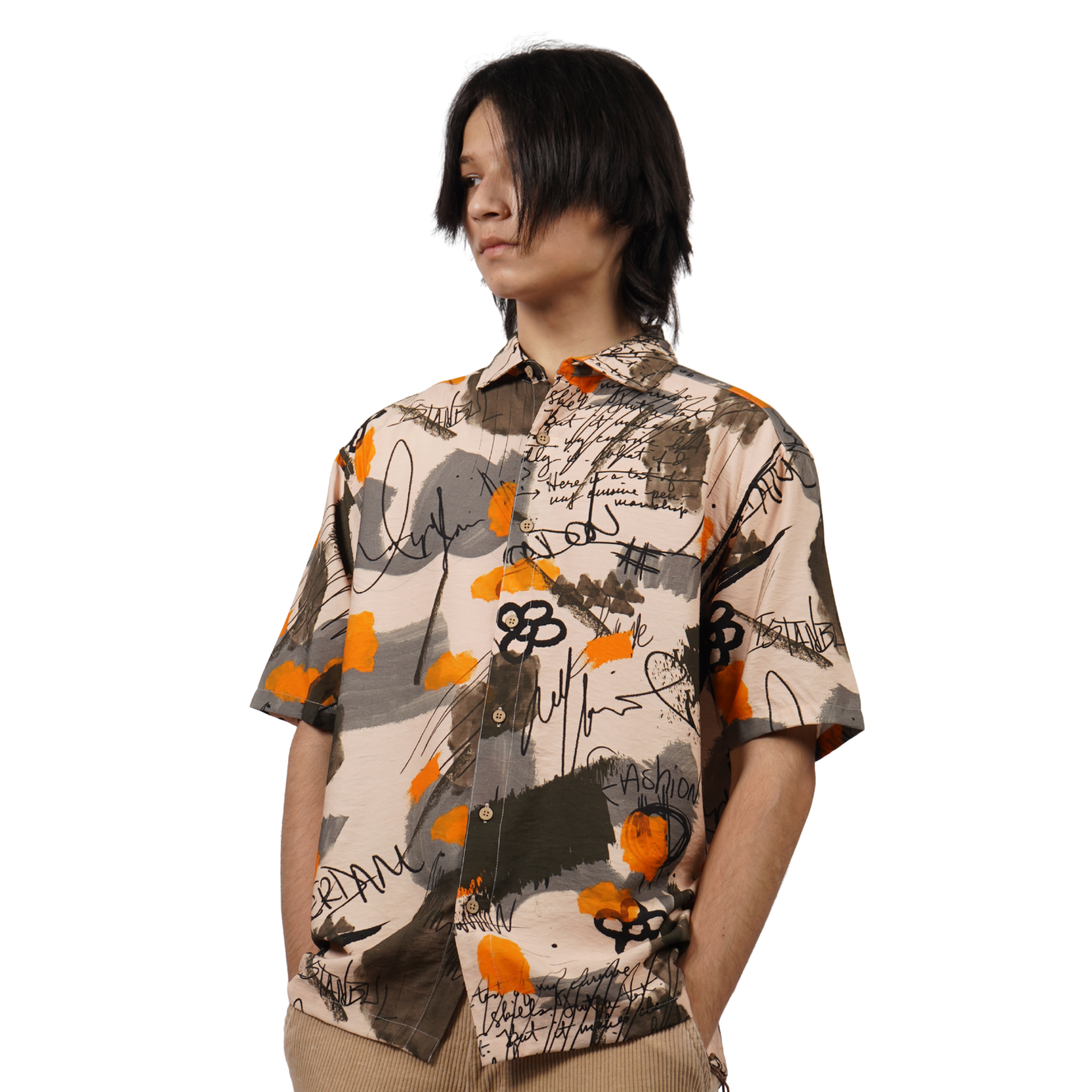 DESERT AMBER SKETCH PRINTED SHIRT