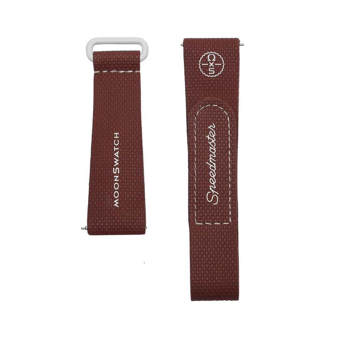 Swatch x Omega Bioceramic Moonswatch Bordeaux Light Grey Straps