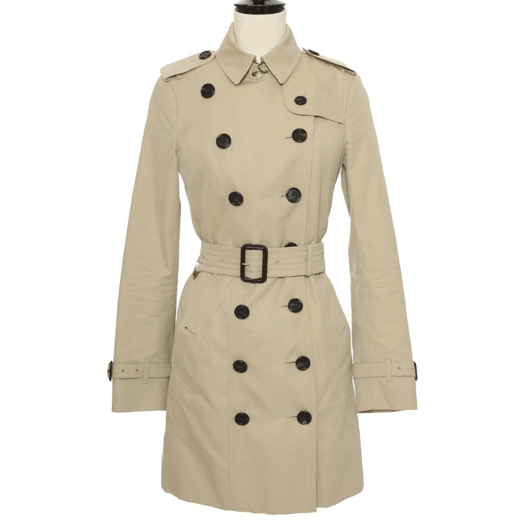 BURBERRY The Sandringham Belted beige cotton trench coat