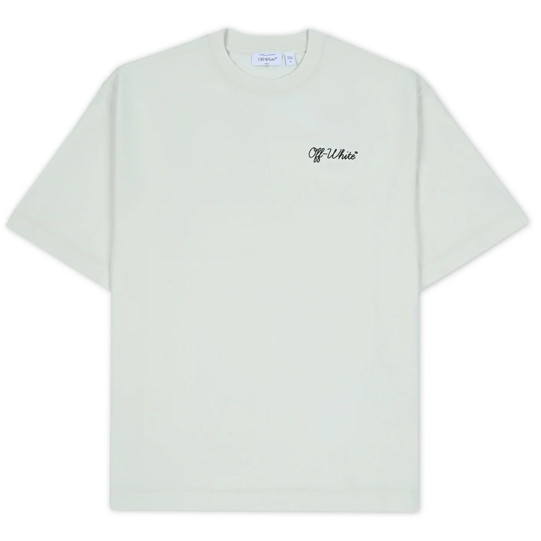 Off White Script Skate Tee BLUE WASH