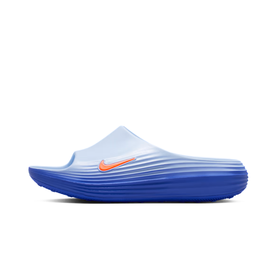 Nike ReactX Rejuven8 Slide Hydrogen Blue Crystal Orange