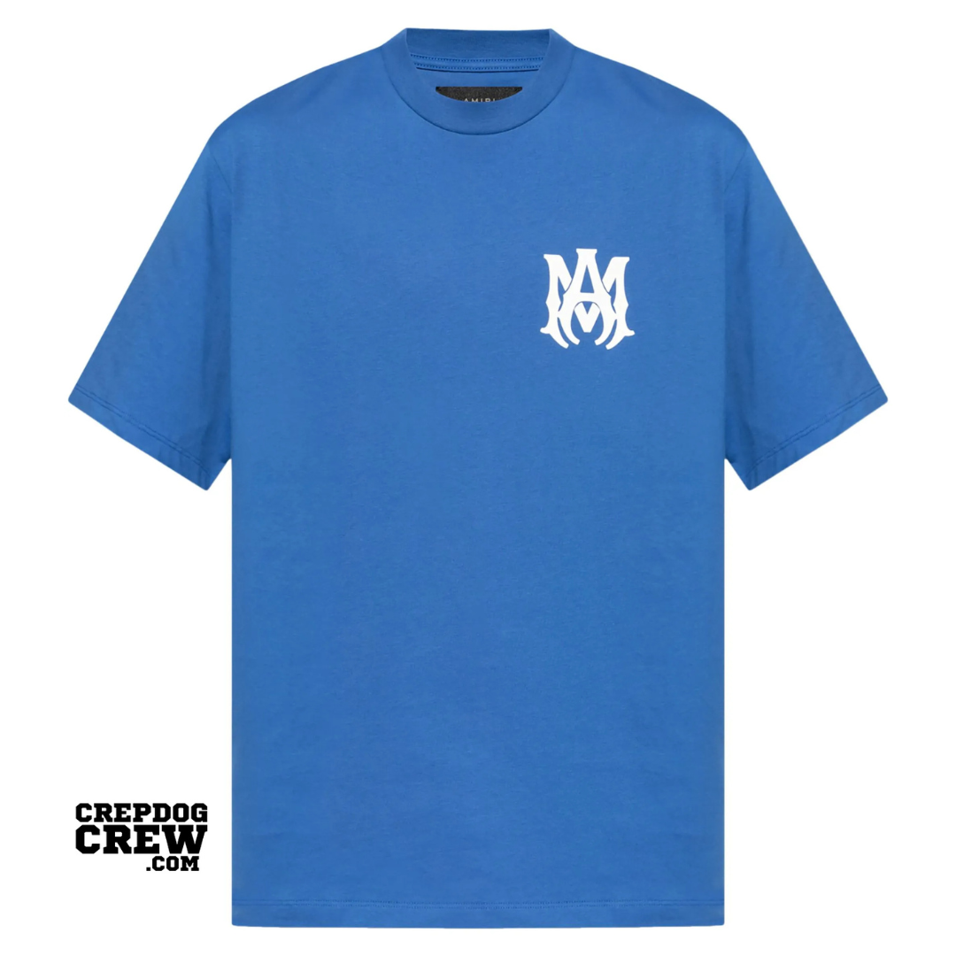 AMIRI STAGGERED IN BLACK TEE BLUE