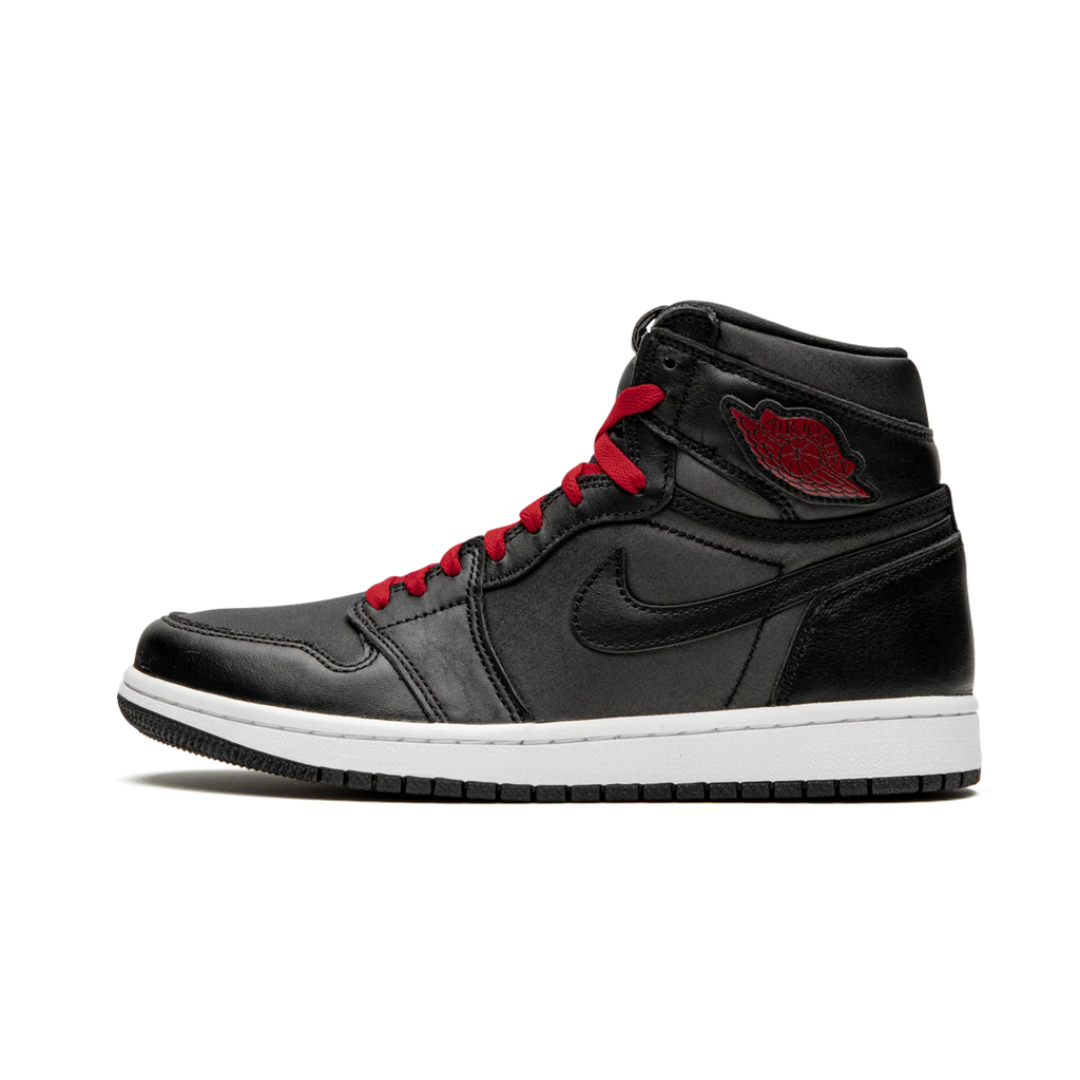 Jordan Retro High Black Satin Gym Red