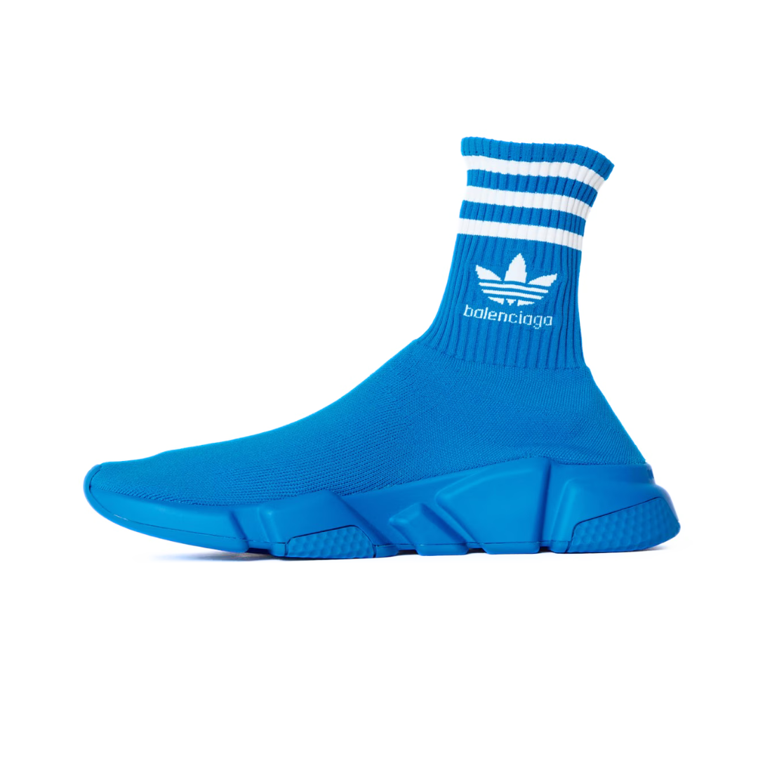 BALENCIAGA X ADIDAS SPEED TRAINER BLUE WHITE