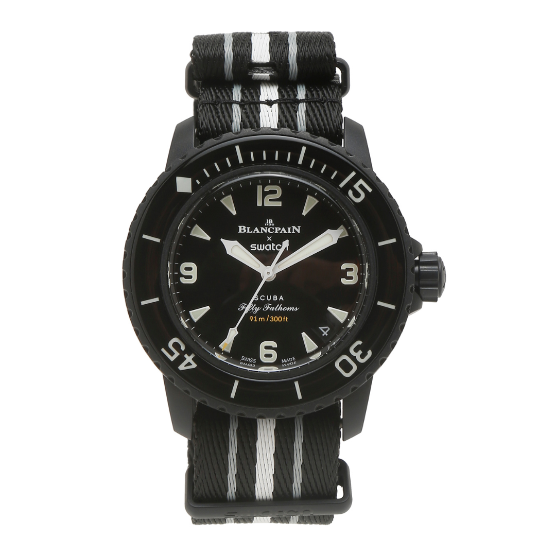 Swatch x Blancpain Bioceramic Scuba Fifty Fathoms Ocean of Storms
