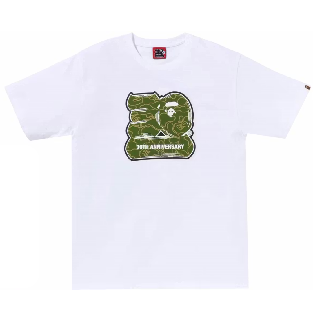 BAPE 30th Anniversary II Tee White Green