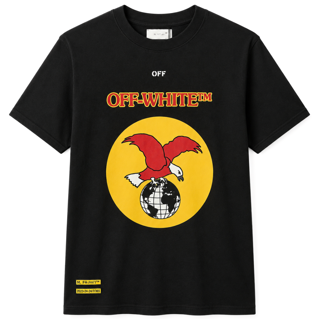 OFF WHITE OW EAGLE ARROW TEE BLACK