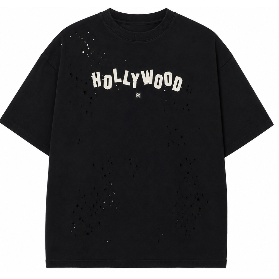 AMIRI HOLLYWOOD SHOTGUN Tee BLACK