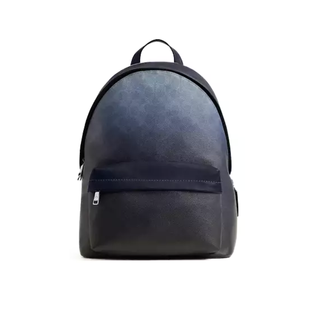 Coach Taylor Backpack In Ombre Signature Canvas Silver Blue
