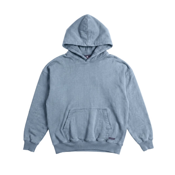 OVERDYED HEAVY WEIGHT HOODIE (GREY BLUE)