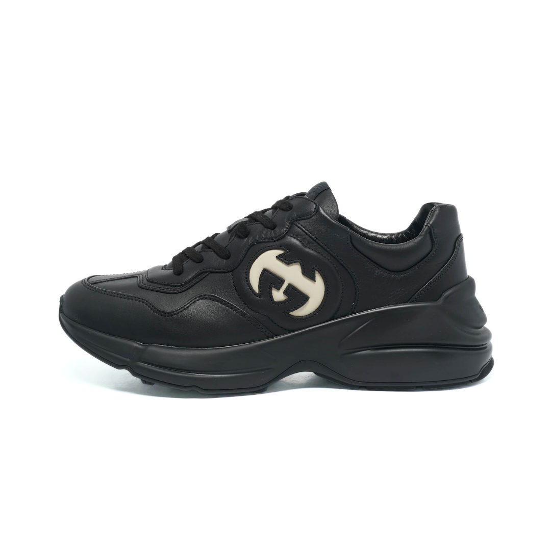 GUCCI RHYTON INTERLOCKING G BLACK IVORY