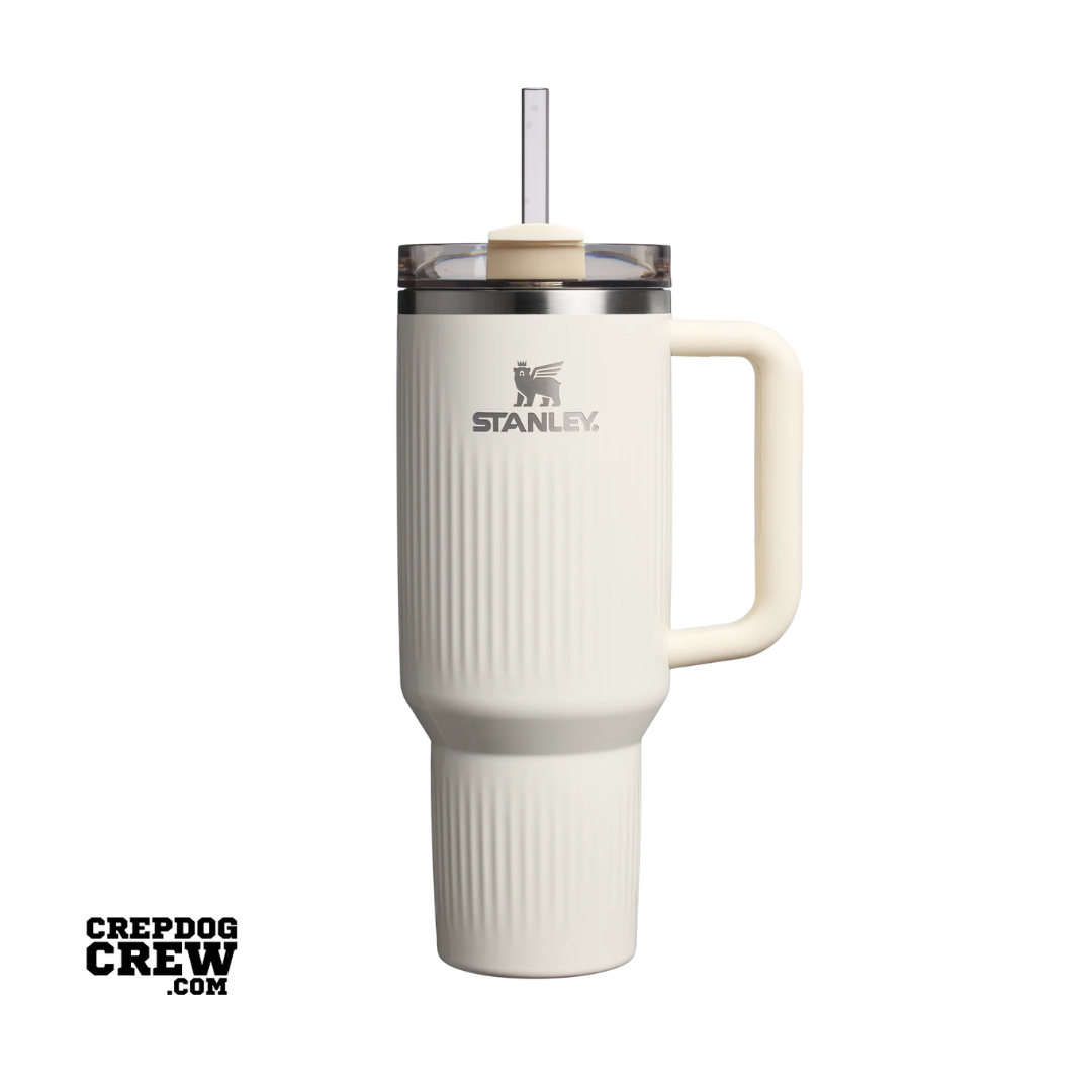 STANLEY TUMBLER Mug FlowState Fluted Cream Gloss 40 Oz