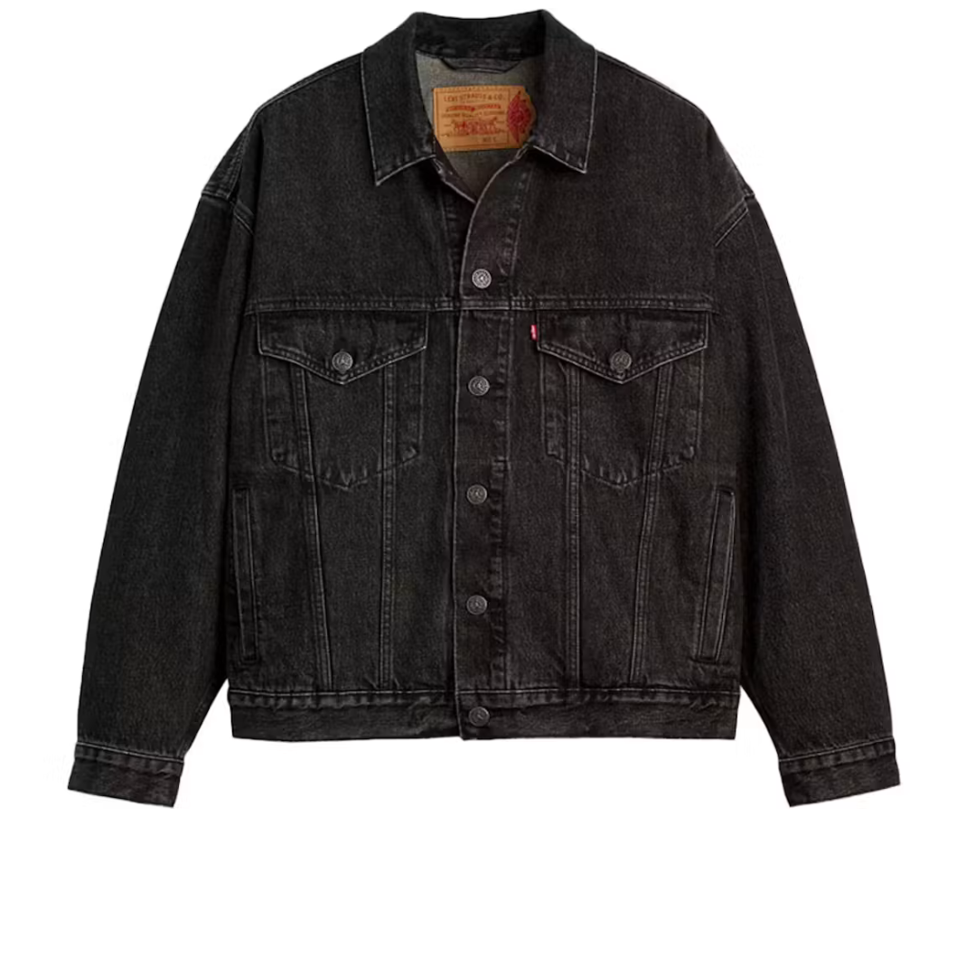 LEVIS X NIKE JORDAN TYPE III TRUCKER JACKET BLACK WASH BLACK
