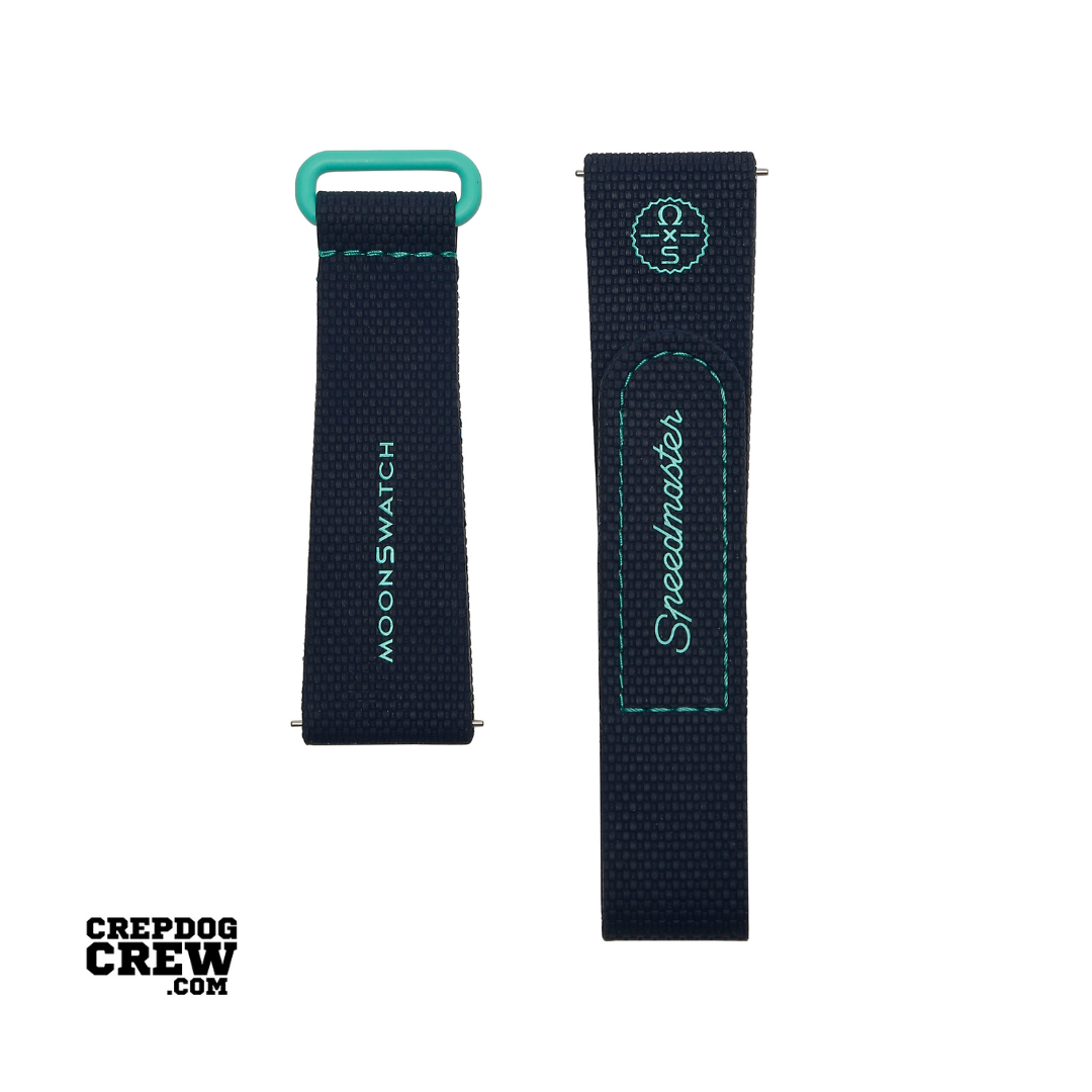 Swatch x Omega Bioceramic Moonswatch Dark Blue Turquoise Straps