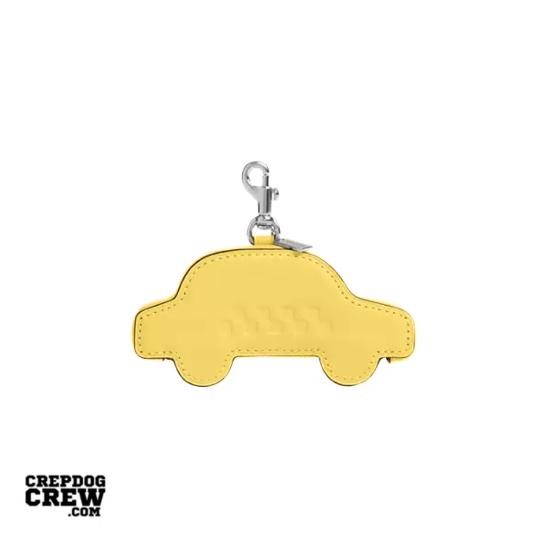 Coach Taxi Bag Charm Smooth leather Silver Yellow