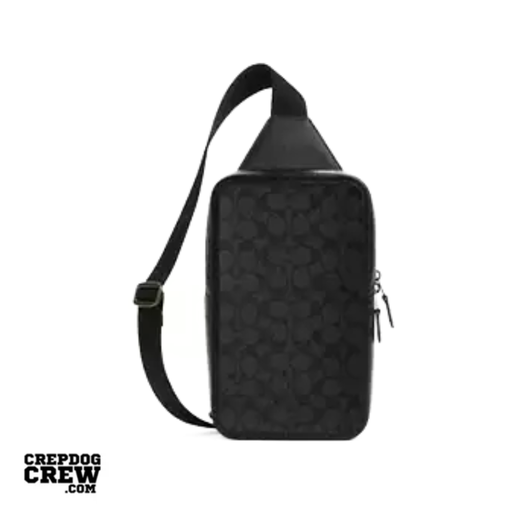 Coach Sullivan Pack In Signature Canvas Gunmetal Charcoal Black