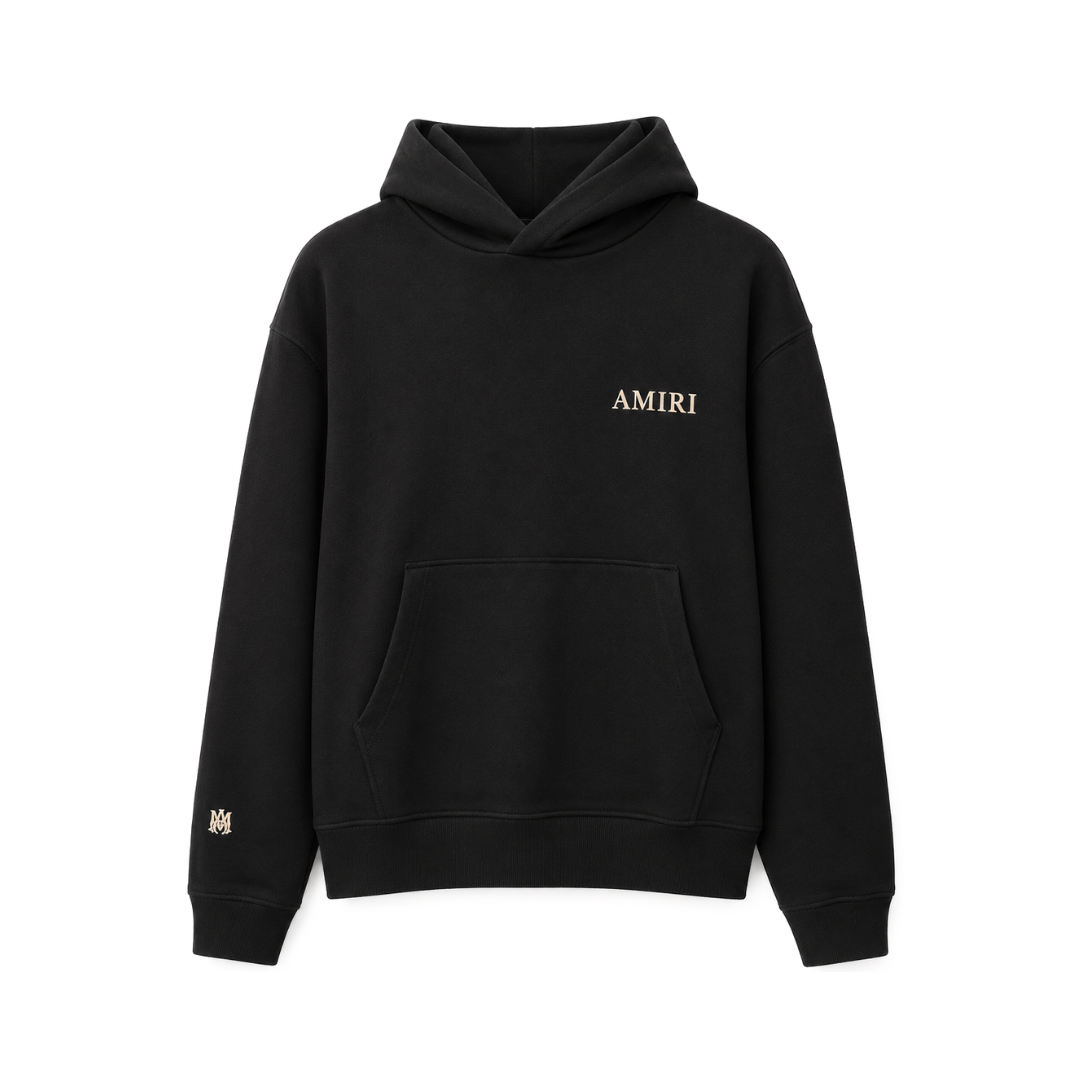 AMIRI PUFF LOGO HOODIE BLACK