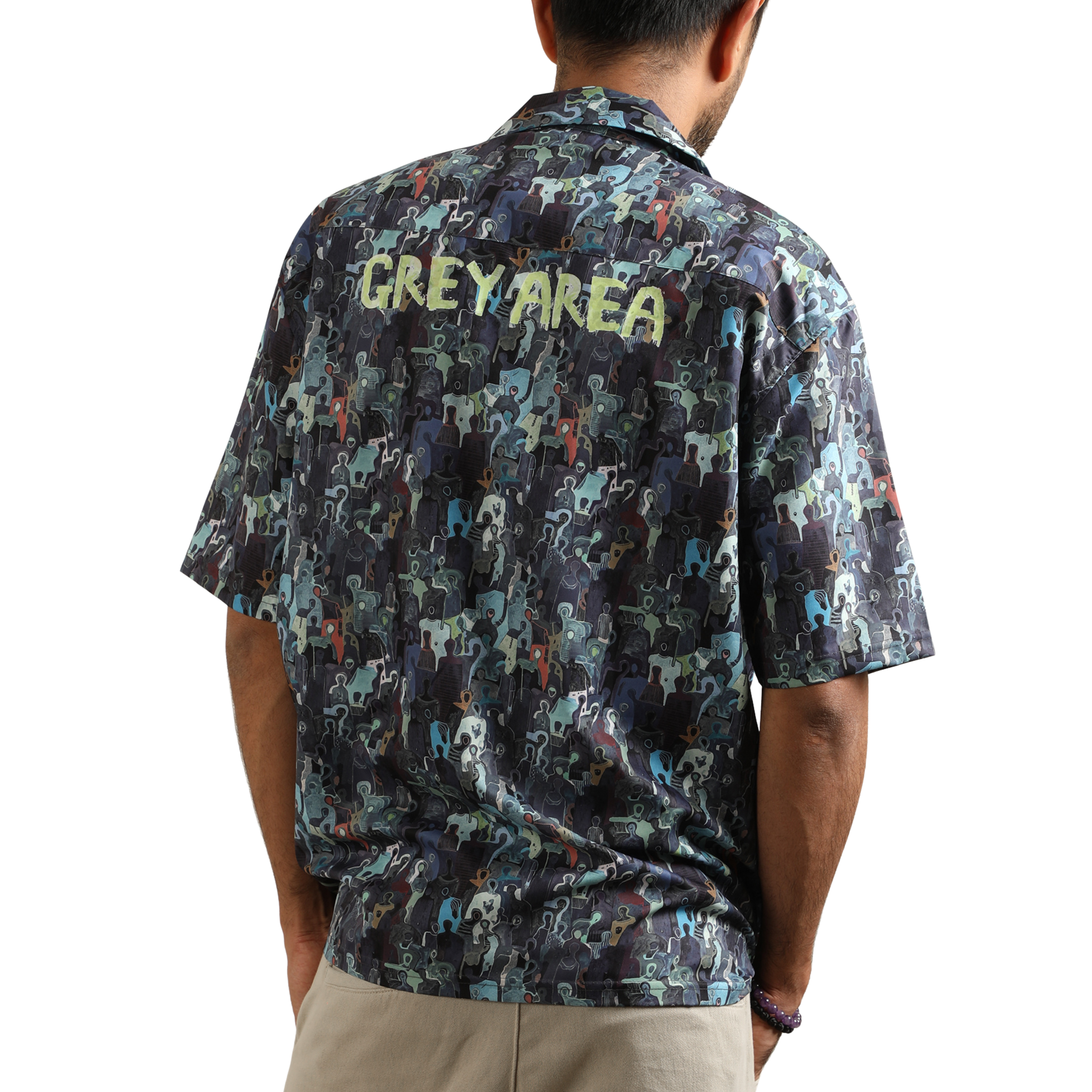 MIDNIGHT MOSAIC CUBAN COLLAR SHIRT