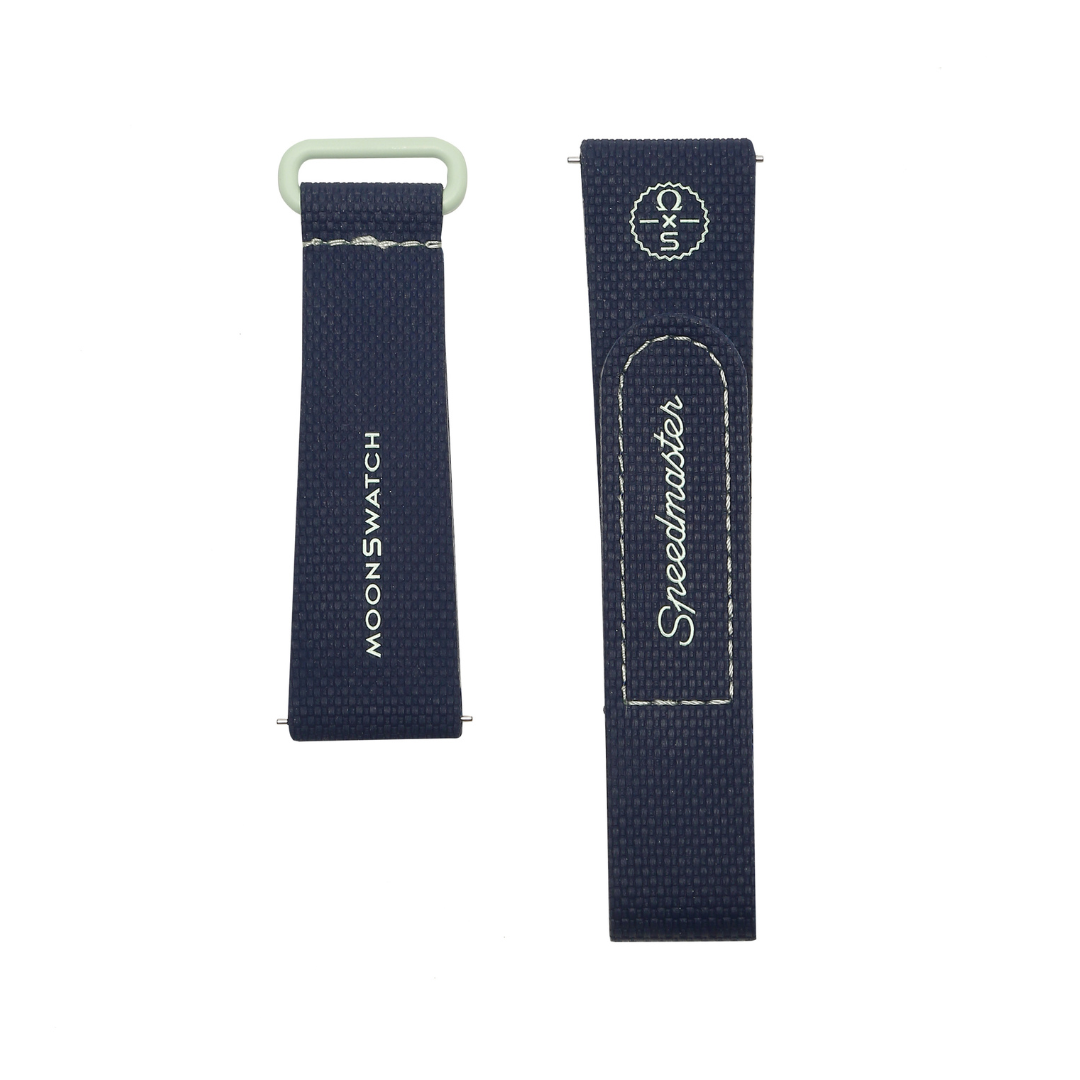 Swatch x Omega Bioceramic Moonswatch Dark Blue Green Straps