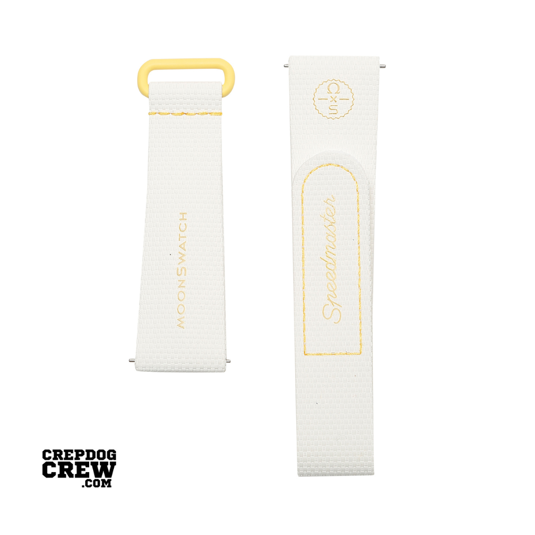 Swatch x Omega Bioceramic Moonswatch White Yellow Rubber Straps