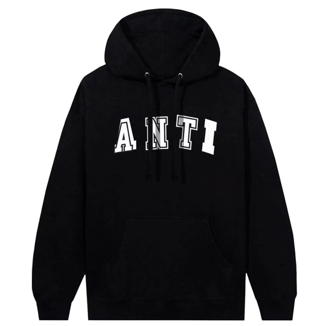 ANTI SOCIAL SOCIAL CLUB X 2 TONE ANTI COLLEGE HOODIE BLACK