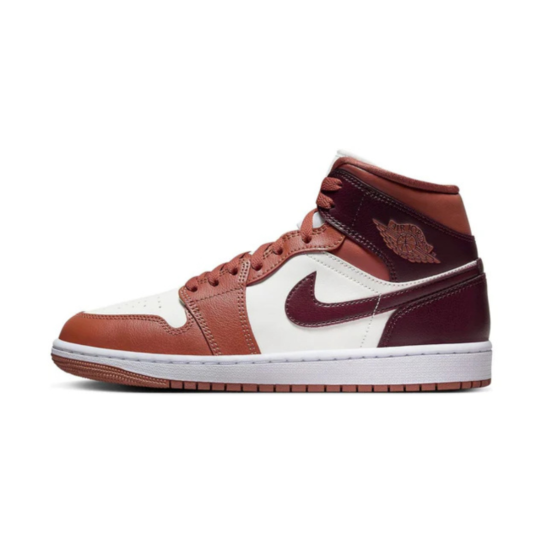 Jordan 1 Mid Dusty Peach Night Maroon (W)