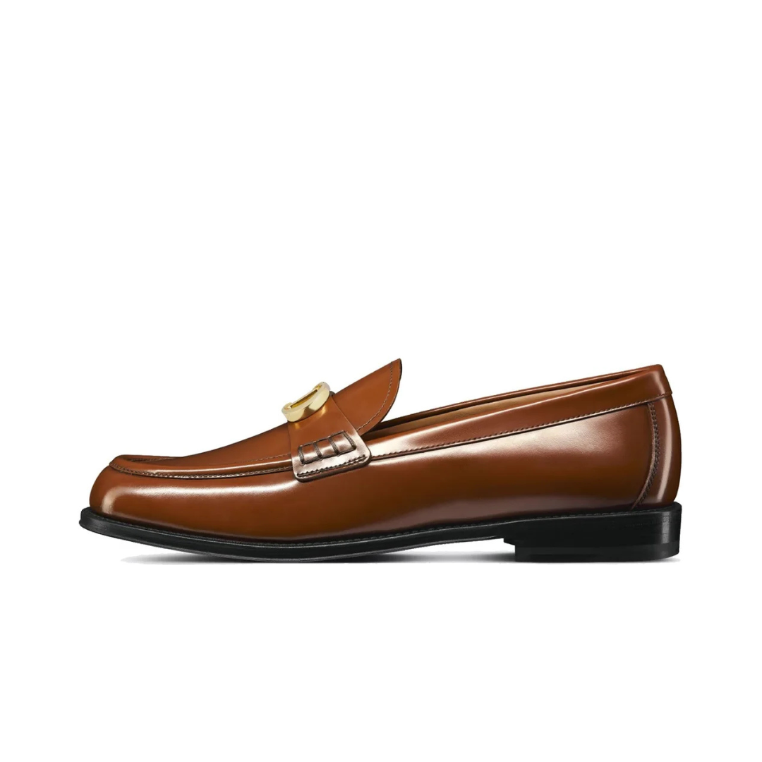 DIOR GRANVILLE LOAFER BUCKLE CALF BROWN