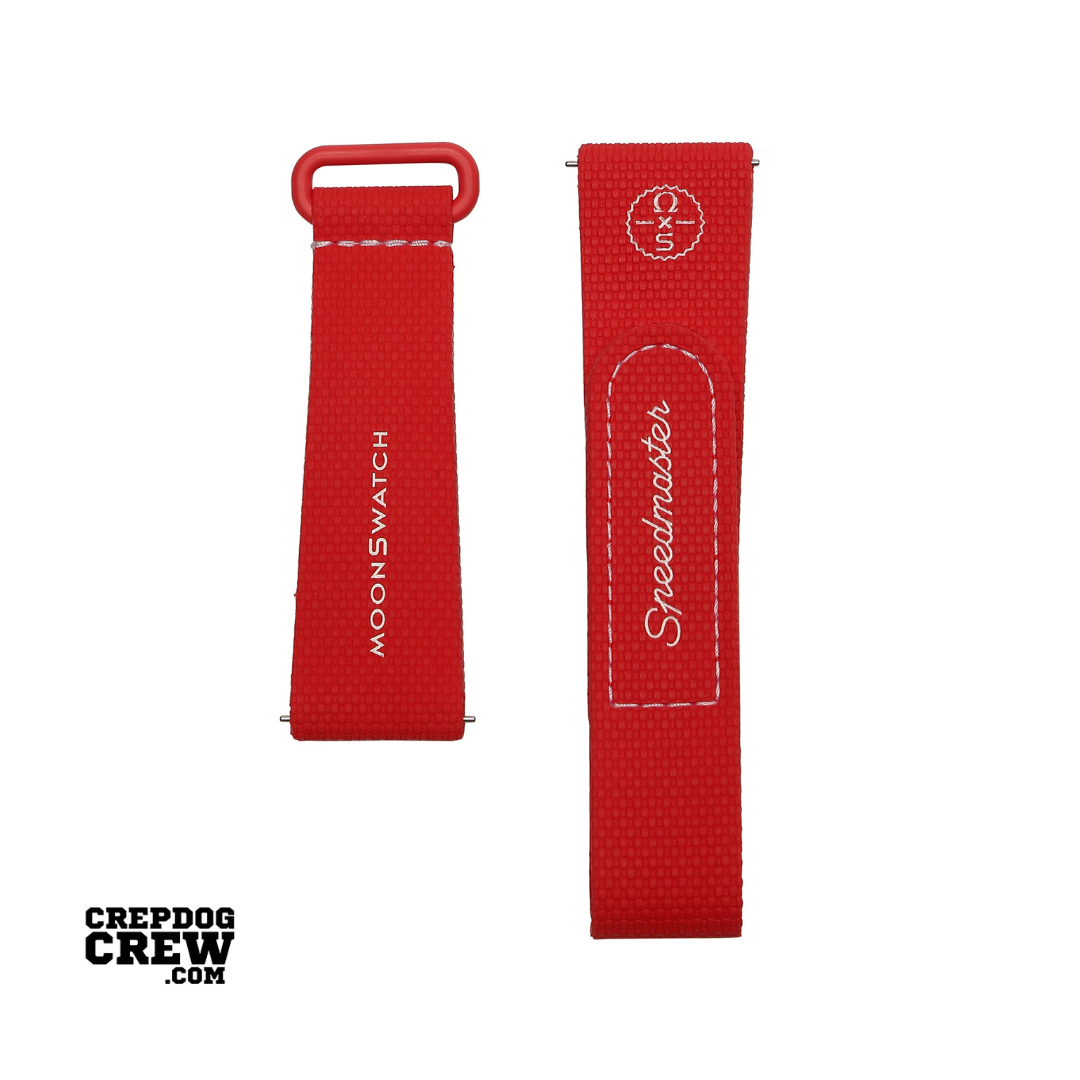 Swatch x Omega Bioceramic Moonswatch Red White Straps
