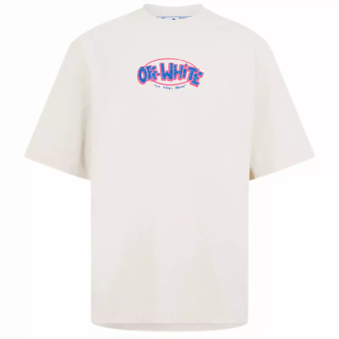 OFF WHITE ARROW SHORT SLEEVE TEE BEIGE BLUE