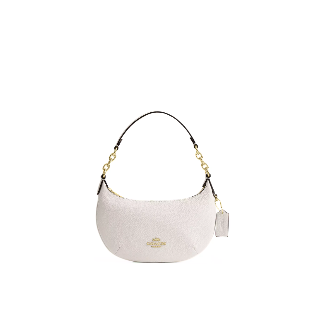 COACH Mini Payton Bag pebbled leather Gold Chalk