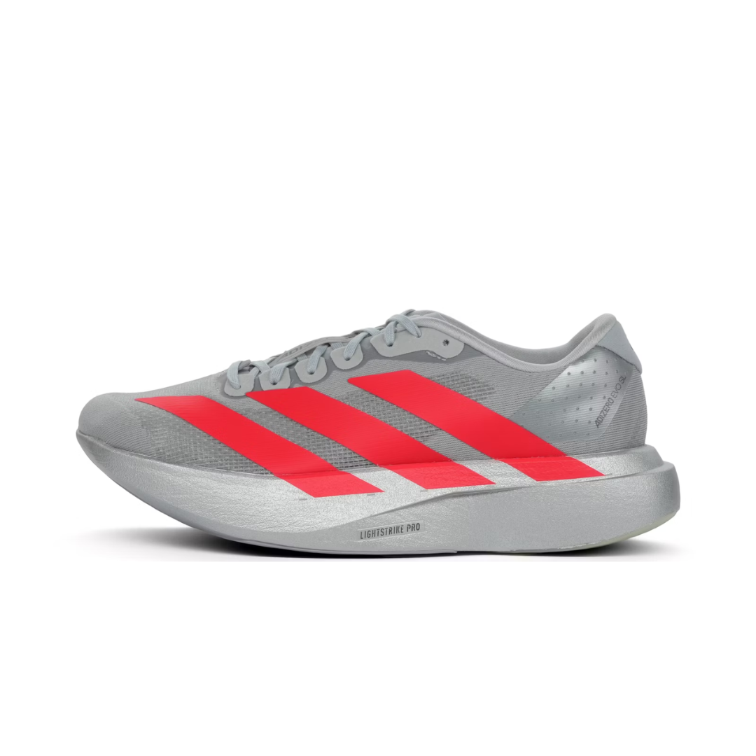 adidas Adizero Evo SL Silver Metallic Lucid Red adidas Adizero Evo SL Silver Metallic Lucid Red