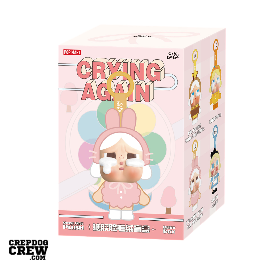 Pop Mart CryBaby Crying Again Series Vinyl Face Plush Single Blind Box (pack of 1)
