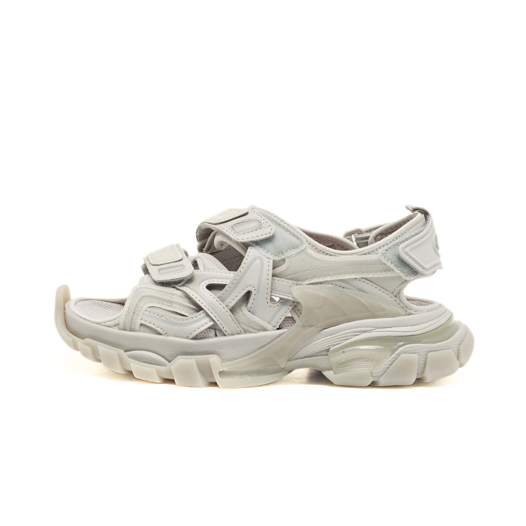 BALENCIAGA TRACK SLIDE SANDAL CLEARSOLE GREY