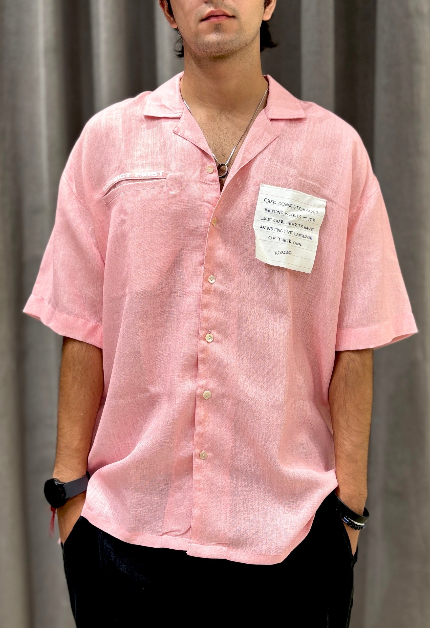 The Love Letter Shirt - Oversized (Pink)
