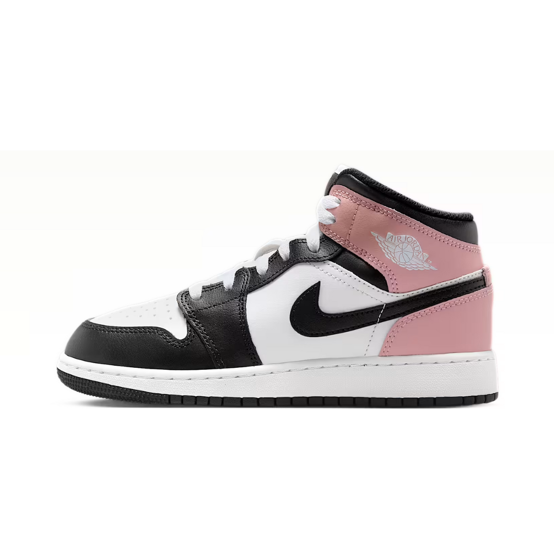 Jordan 1 Mid White Rust Pink Black (GS)