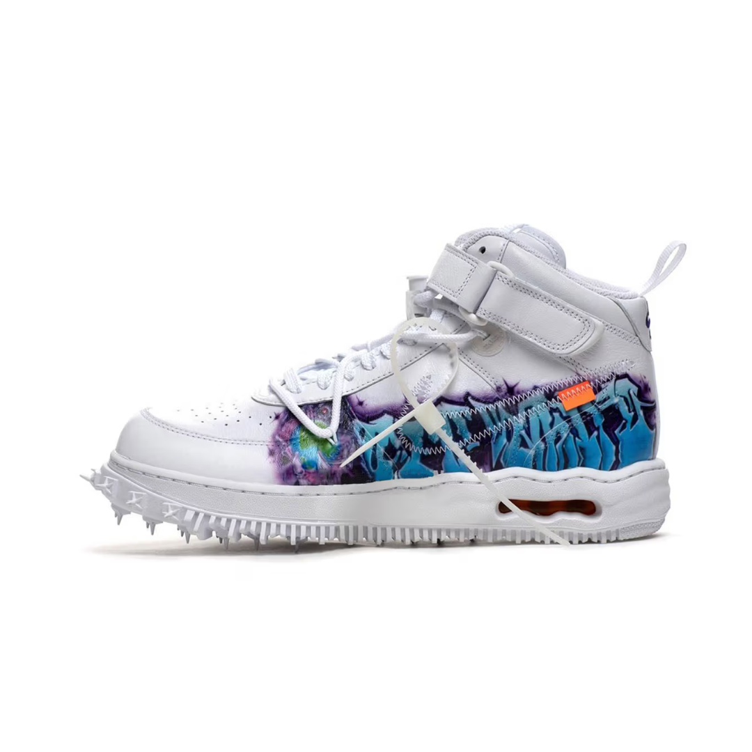 Nike Air Force Mid Off-White Graffiti White
