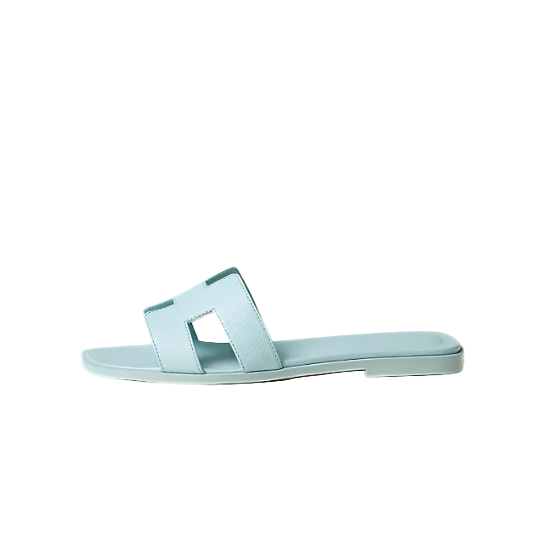 HERMES ORAN SANDAL BLEU BRUME